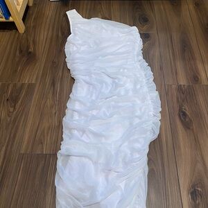 Elegant White Asymmetrical Dress